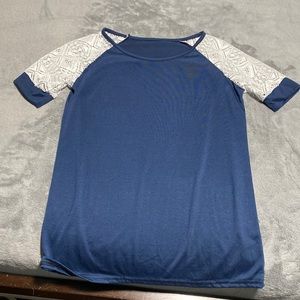 Blue and lace T shirt